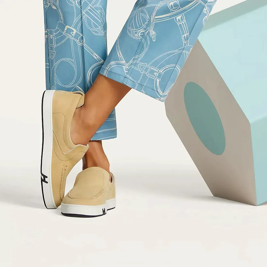 Hermès Кеды Kiddy Slip-On Jaune Calisson - фото 2