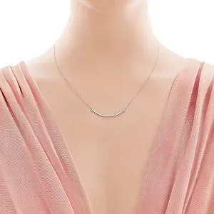 Tiffany & Co. Подвеска T Smile Small Pendant White Gold - фото 2