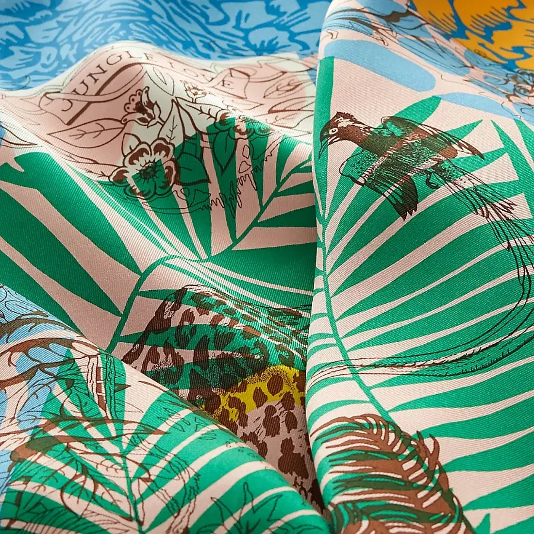 Hermès Шелковый платок Carre 70 Jungle Love au Tampon - фото 3