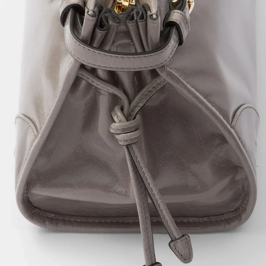 Prada Средняя кожаная сумка Pewter - фото 5