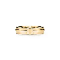 Tiffany & Co. Кольцо T Narrow Ring Men Yellow Gold - фото 1