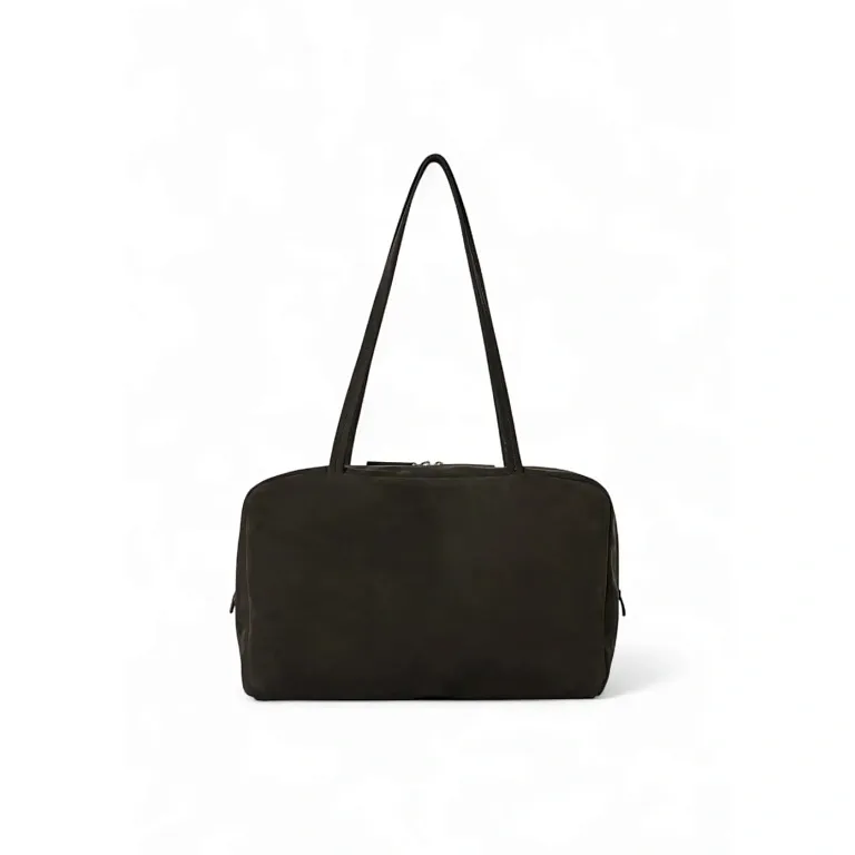 Сумка Astra Bowling Sand из нубука The Row Ebony Brown - фото 1