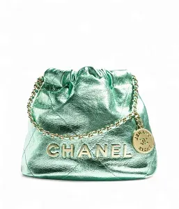 Chanel Сумка Mini 22 Green - фото 4