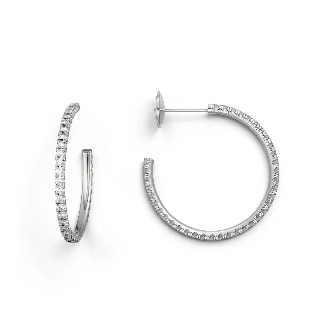 Cartier Серьги Etincelle de hoop earrings, medium model, paved - фото 3
