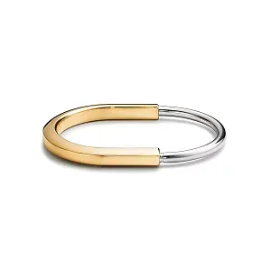 Tiffany & Co. Браслет Lock Bangle Men Yellow and White Gold - фото 1