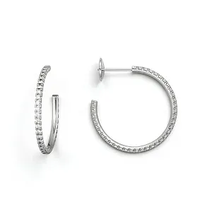 Cartier Серьги Etincelle de hoop earrings, medium model, paved - фото 3