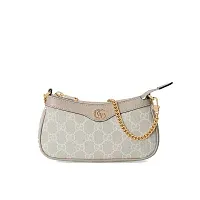 Gucci Мини-сумка Ophidia Beige / White - фото 1