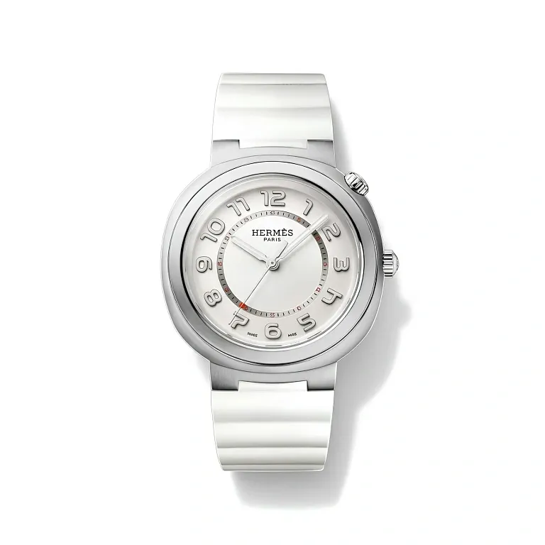 Часы Large 36 Cut Hermes White - фото 1