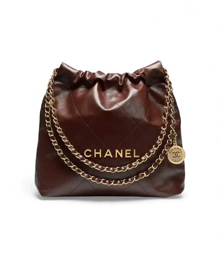 Мини-сумка Chanel 22 Brown - фото 1