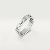 Cartier Обручальное кольцо с 1 бриллиантом C de 4 мм Platinum - фото 1