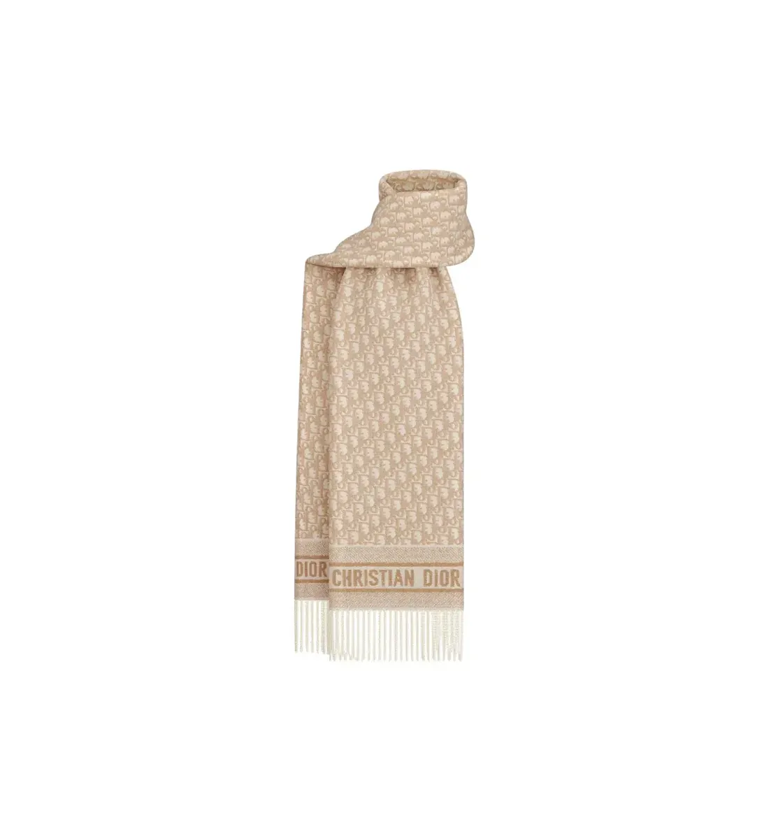 Dior Шарф Oblique Beige - фото 2