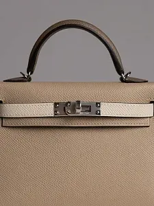 Hermès Сумка Kelly Mini 20 Trench Craie Etoupe Epsom Palladium Hardware - фото 7