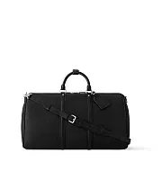 Louis Vuitton Сумка Keepall 50 с плечевым ремнем Black - фото 1