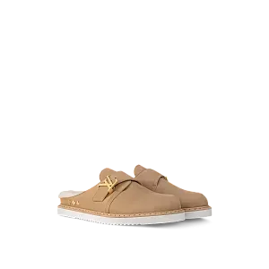 Louis Vuitton Мюли LV Easy Shearling Beige - фото 1