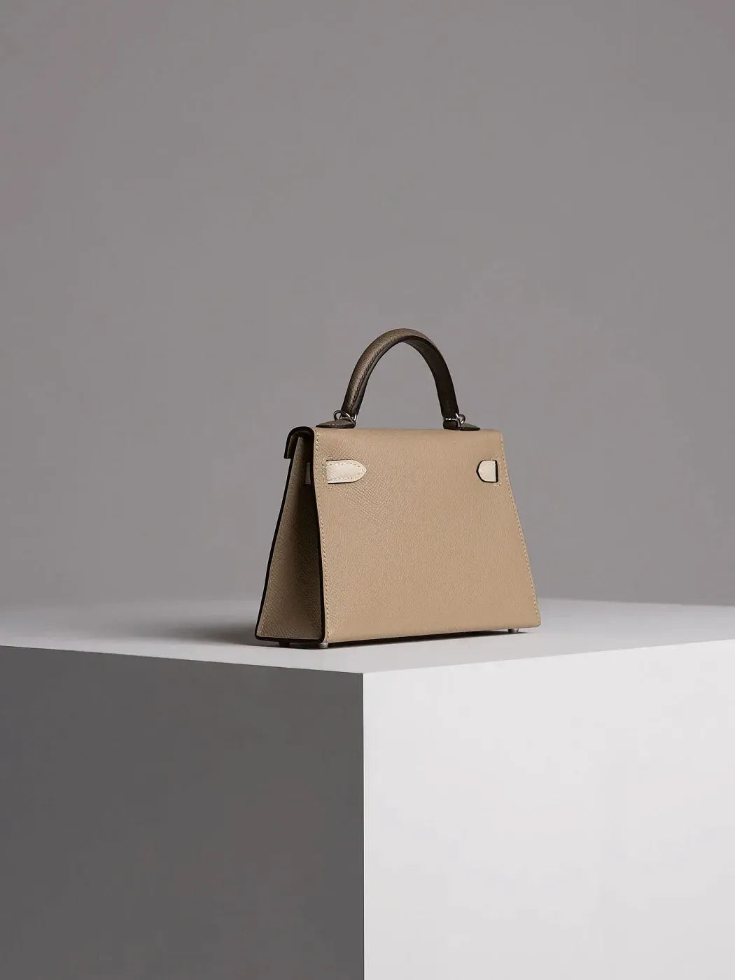 Hermès Сумка Kelly Mini 20 Trench Craie Etoupe Epsom Palladium Hardware - фото 6