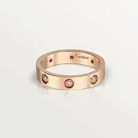 Cartier Обручальное кольцо Love 8 бриллиантов Rose Gold - фото 1