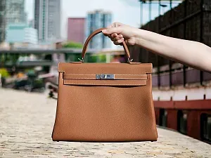 Hermès Kelly 35 Gold Togo Palladium Hardware - фото 2
