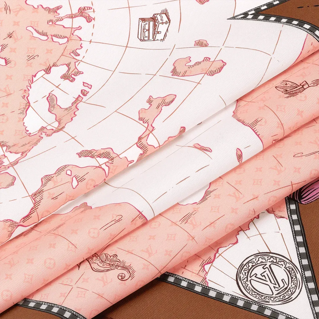 Louis Vuitton Платок-каре Map Tan - фото 3