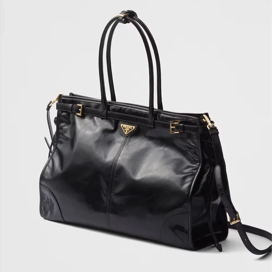 Prada Сумка большого размера из кожи Black - фото 3