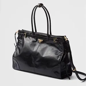 Prada Сумка большого размера из кожи Black - фото 3