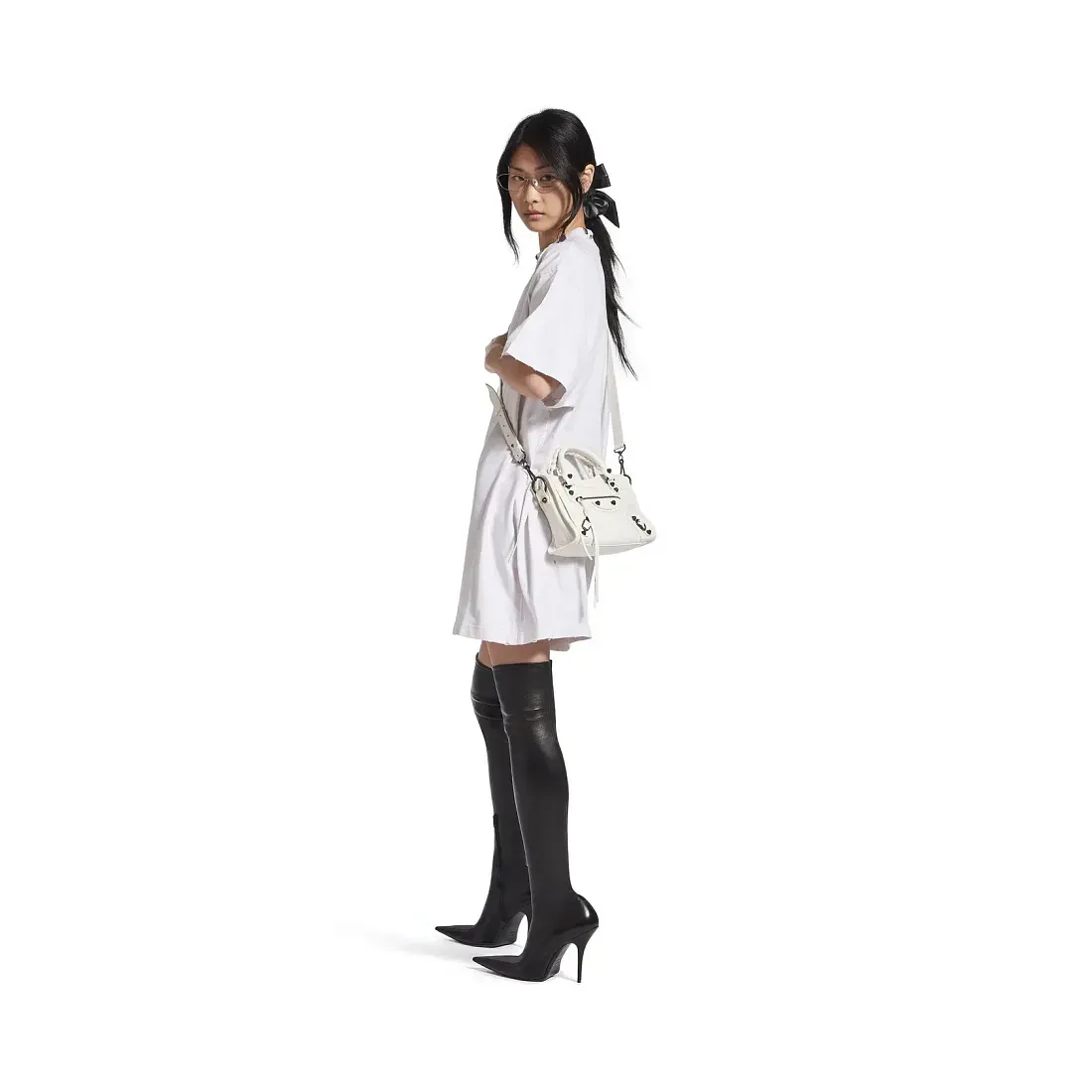 Balenciaga Сумка Le City мини формата Optic White - фото 9