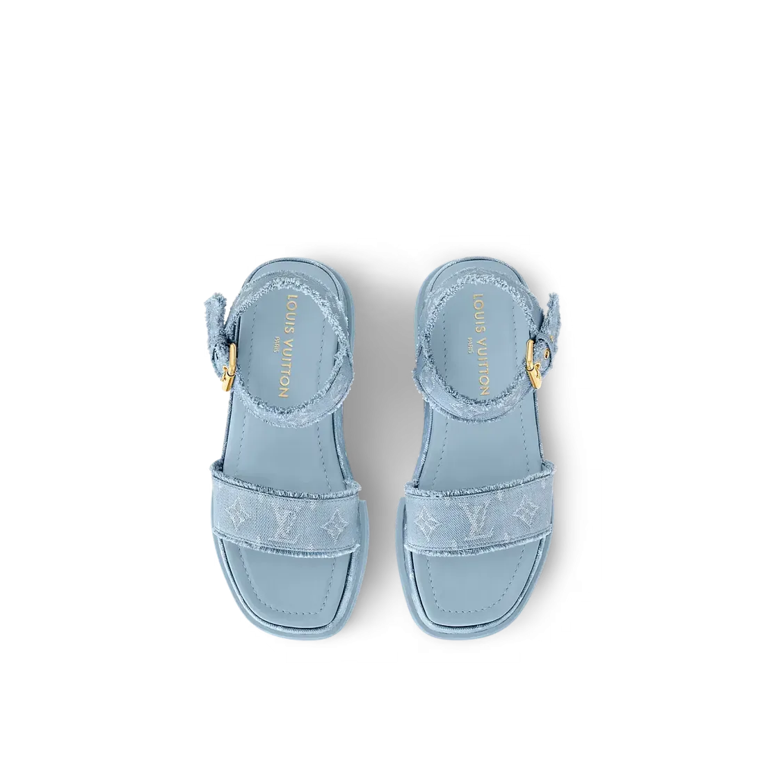 Louis Vuitton Босоножки Maya Flatform Light Blue - фото 2