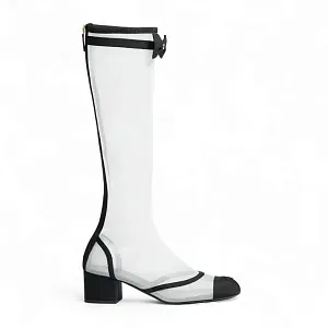 Chanel Сапоги White / Black - фото 1