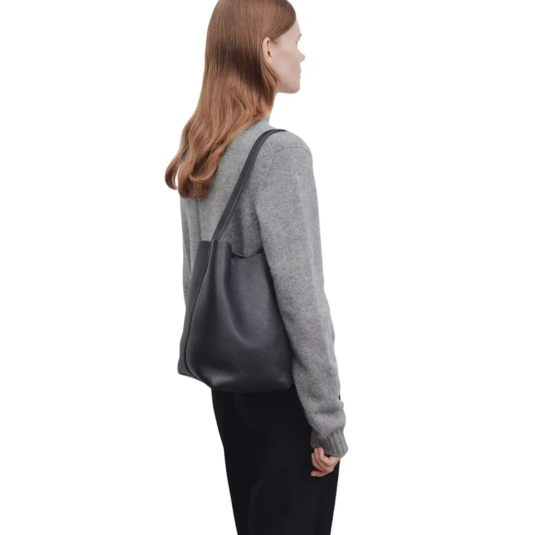 The Row Сумка Medium NS Park Tote Black из кожи Black - фото 2