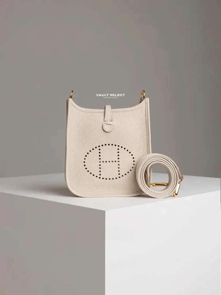 Сумка Hermes Evelyne 16 Beton Clemence Gold Hardware - фото 1