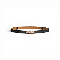 Hermès Ремень Kelly 18 Noir / Or Rose - фото 1