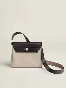 Hermès Сумка Herbag Zip 20 Ecru Beige Ebene H Viking Hunter Palladium Hardware - фото 1