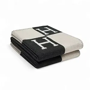 Hermès Плед Avalon Ecru / Gris Fonce - фото 3