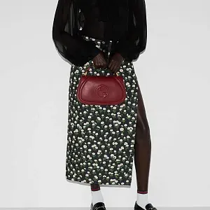 Gucci Маленькая сумка с верхней ручкой Blondie Rosso Ancora Red - фото 2