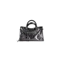 Balenciaga Сумка Hourglass Metallized маленького формата Steel Grey - фото 1