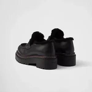 Prada Мокасины Double Chocolate из кожи и овчины - фото 5