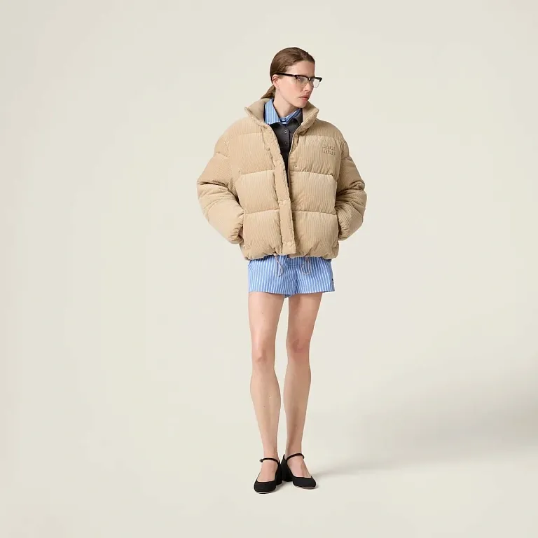 Куртка-пуховик из вельвета Miu Miu - фото 2