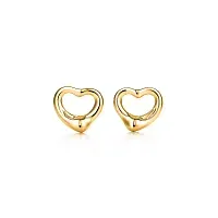Tiffany & Co. Серьги Elsa Peretti Open Heart Earrings Yellow Gold - фото 1