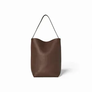 The Row Сумка Large NS Park Tote Marine из кожи Dark Olive - фото 1