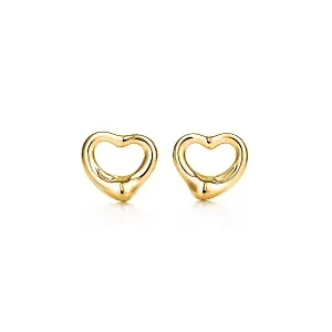 Tiffany & Co. Серьги Elsa Peretti Open Heart Earrings Yellow Gold - фото 1