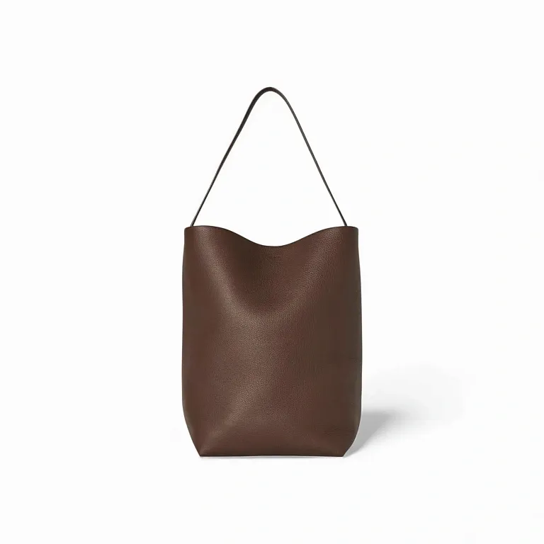 Сумка Large NS Park Tote Marine из кожи The Row Dark Olive - фото 1