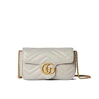 Gucci Мини-сумка GG Marmont Light Grey - фото 1