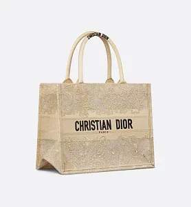 Dior Сумка Book Tote Or среднего формата Gold Metallic - фото 2