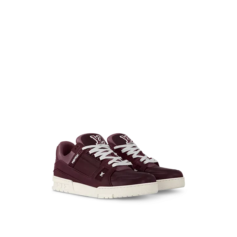 Кроссовки LV Trainer Louis Vuitton Burgundy - фото 1