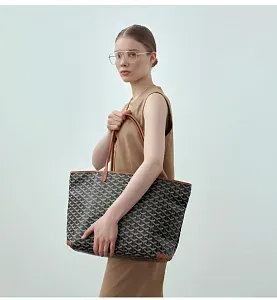 Goyard Сумка Artois MM Black and Tan - фото 3