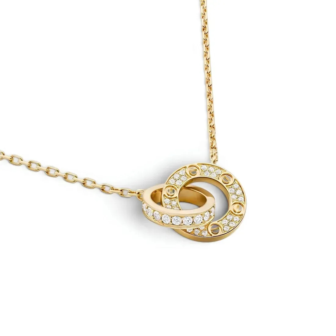 Cartier Кулон Love, paved Men Yellow Gold - фото 3