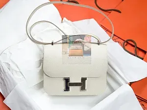 Hermès Constance 18 Craie Epsom Palladium Hardware - фото 1
