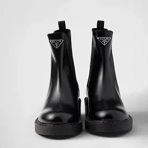 Prada Ботинки из матовой кожи - фото 4
