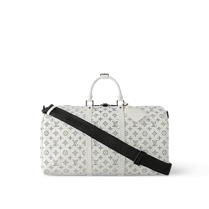 Louis Vuitton Сумка Keepall 50 с плечевым ремнем Navy Blue - фото 3