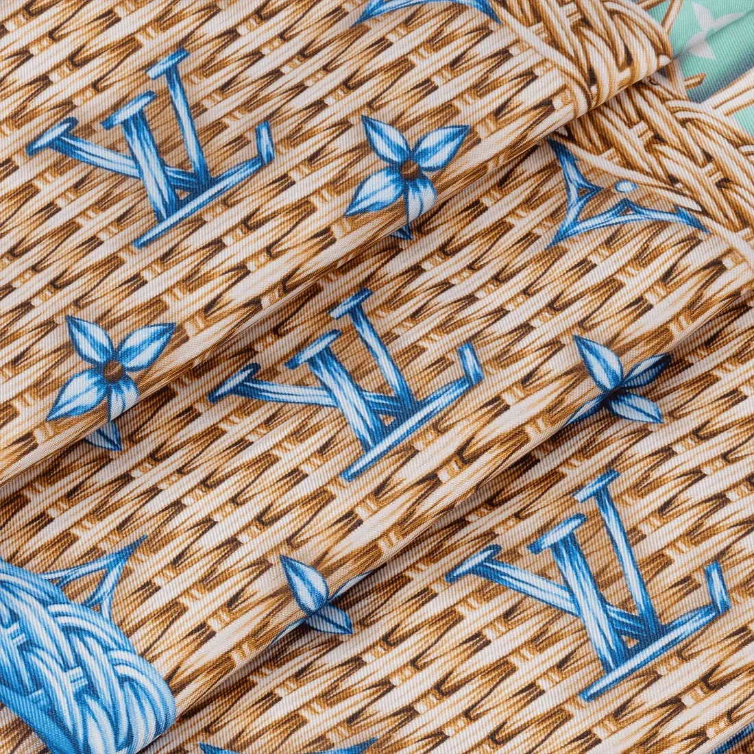 Louis Vuitton Платок-каре Monogram Rattan 90 Blue - фото 3