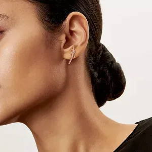 Tiffany & Co. Серьги Knot Earrings with Diamonds Rose Gold - фото 2